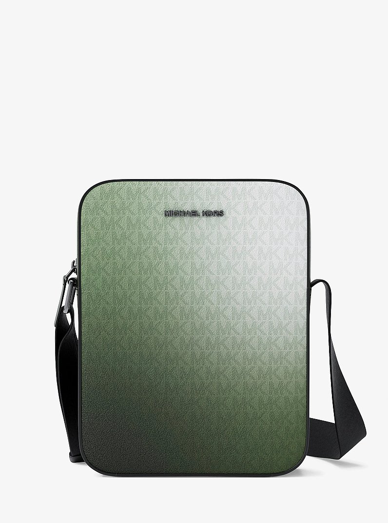 Cooper Small Ombr&eacute; Signature Logo Reporter Bag in MOSS MULTI | Michael Kors
