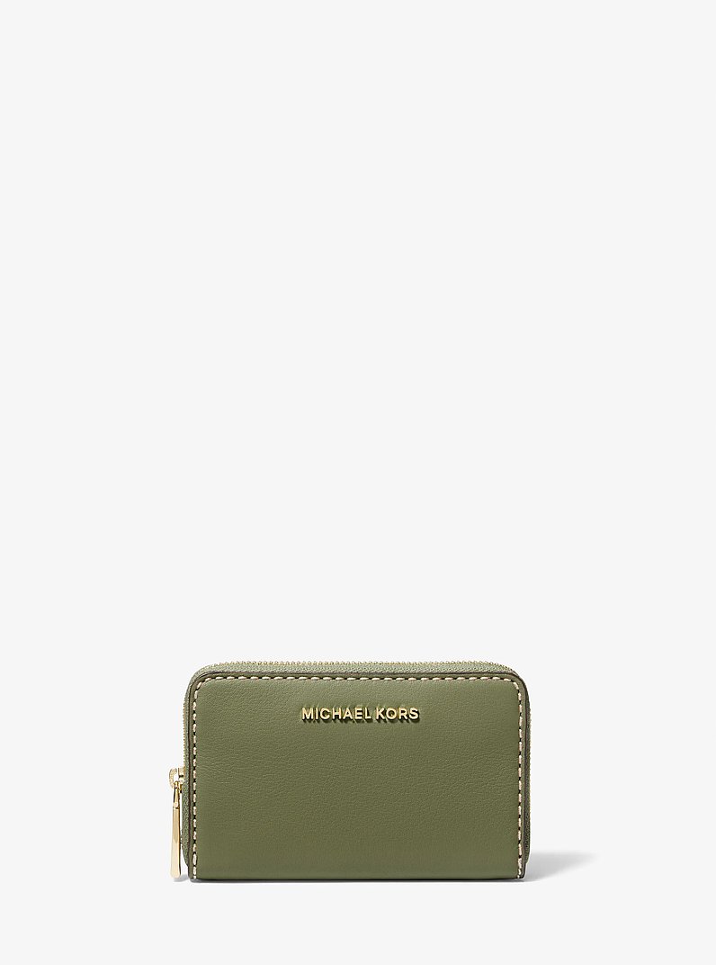 Jet Set Small Topstitched Leather Wallet
