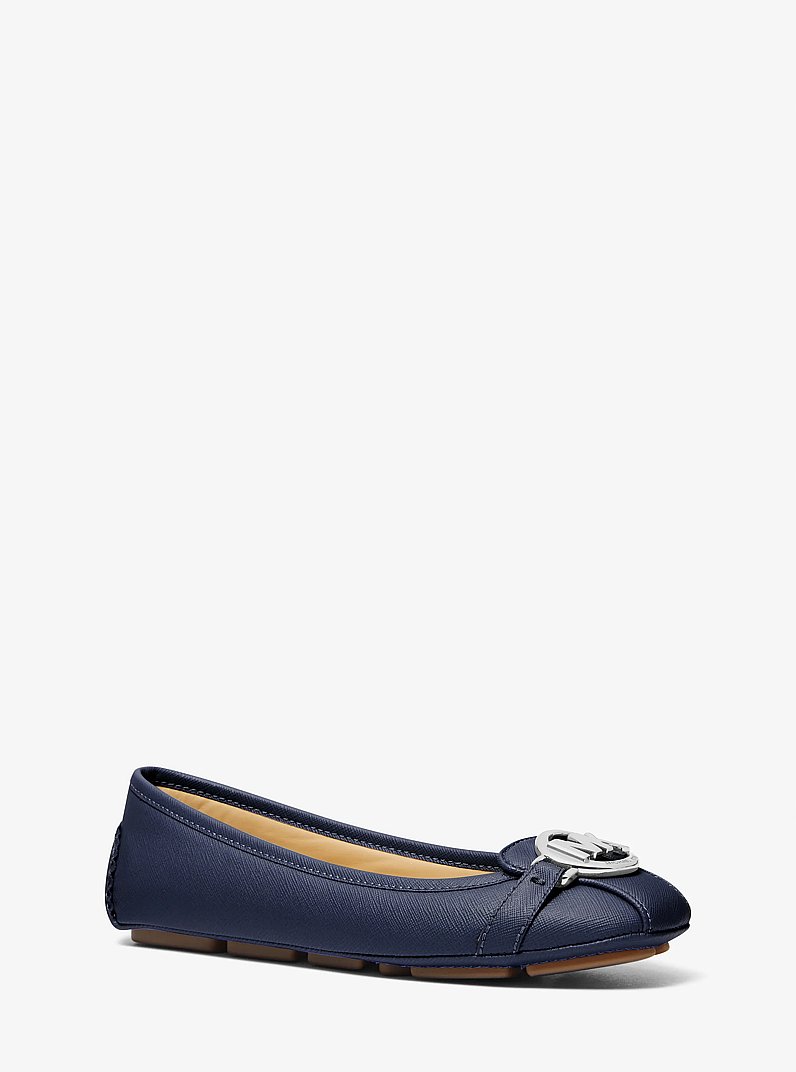 Fulton Faux Saffiano Leather Moccasin in NAVY | Michael Kors [HK]