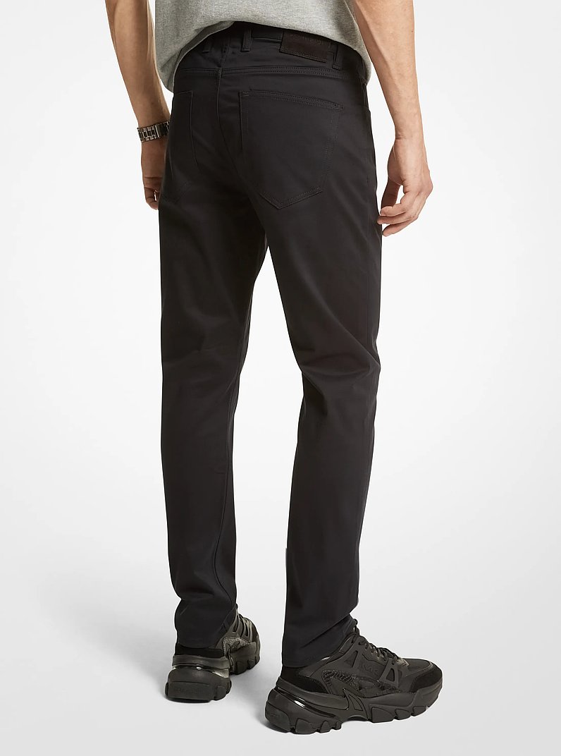 Brushed Stretch Denim Jeans in BLACK | Michael Kors