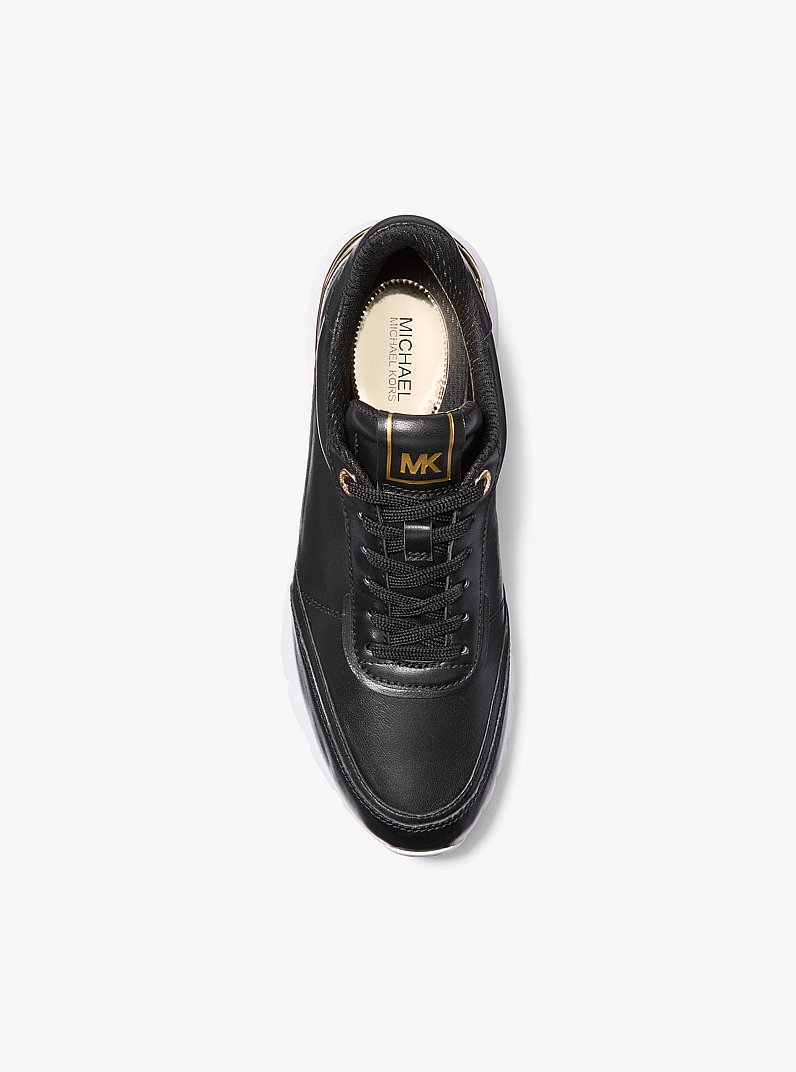 Nova Leather Trainer in BLACK | Michael Kors