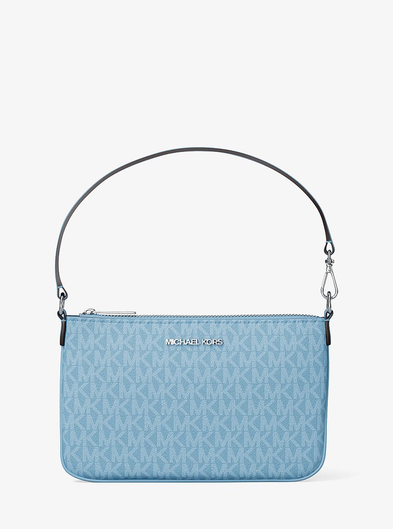Jet Set Small Signature Logo Convertible Wristlet in LIGHT SKY | Michael Kors