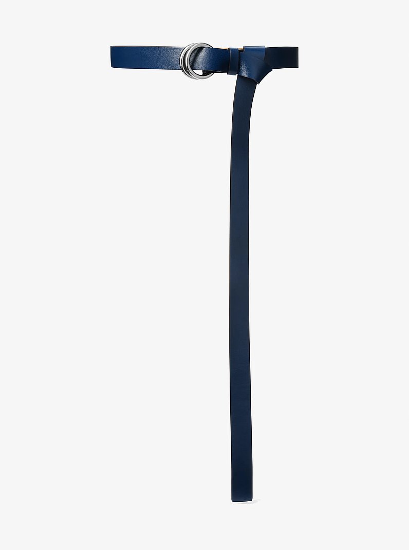 Cintura in pelle Claudine in NAVY | Michael Kors