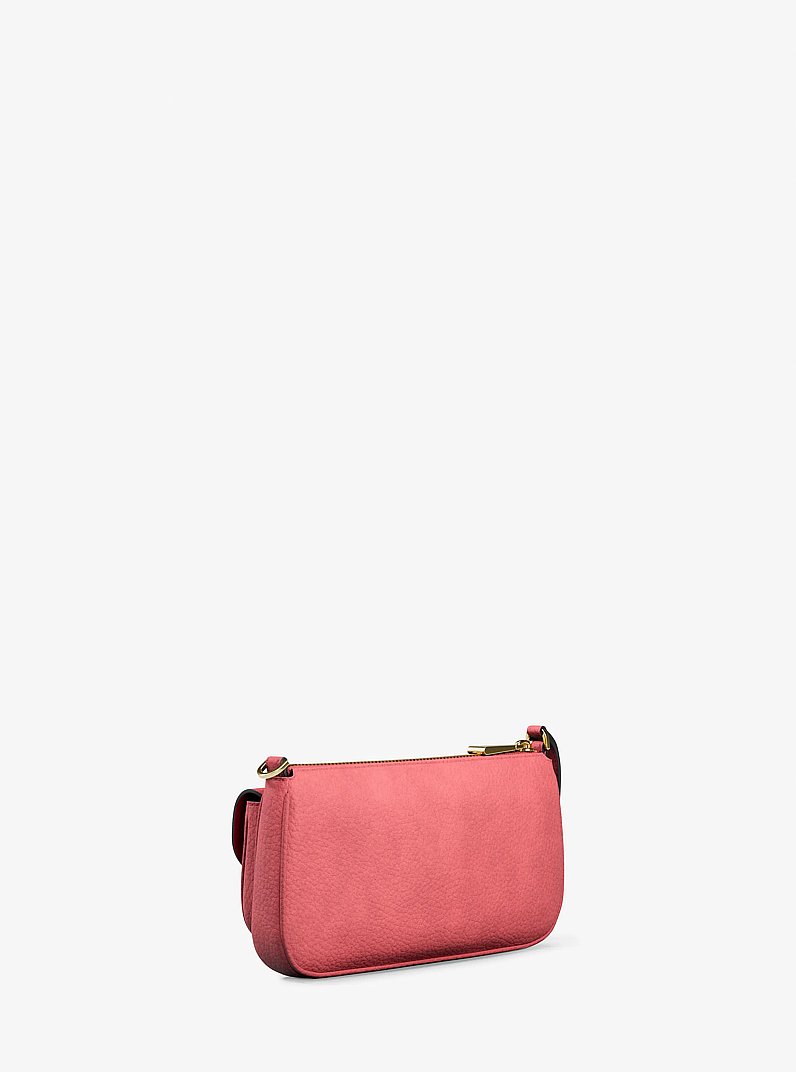 Zoe Small Suede Convertible Pochette in LT BRY SBT | Michael Kors