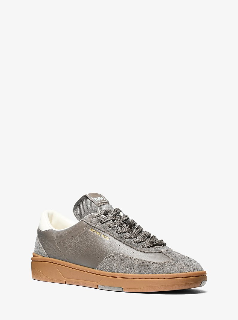 Wilton Leather and Suede Sneaker in QUARRY GREY | Michael Kors