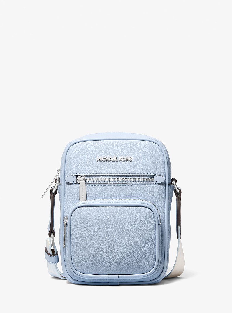 Jet Set Medium Leather Crossbody Bag in PALE OCEAN | Michael Kors