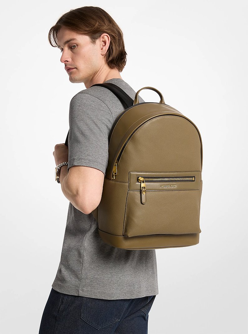 Jet Set Pebbled Leather Backpack in LODEN | Michael Kors