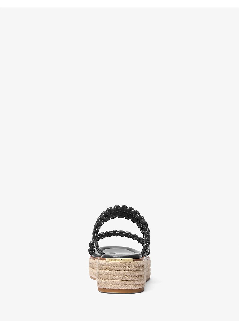 Sandale &agrave; enfiler Audrina tress&eacute;e in NOIR | Michael Kors