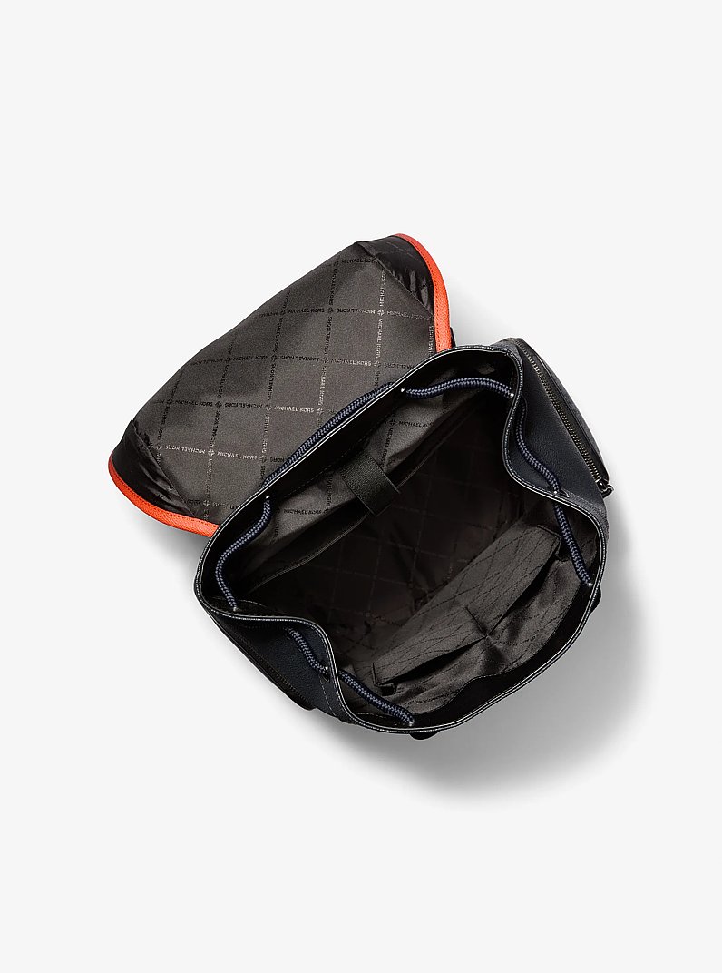 Cooper Color-Block Signature Logo Backpack in RED CLAY | Michael Kors