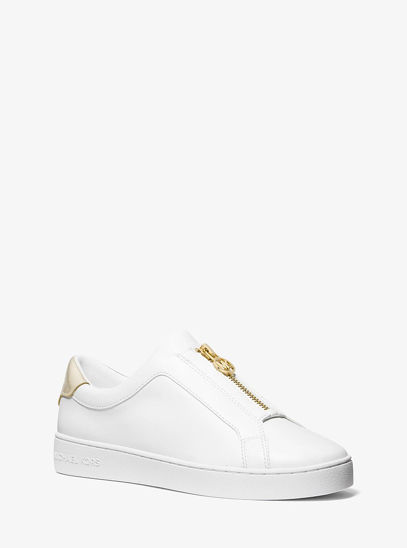 Keaton Zip-Up Sneaker in PALE GOLD | Michael Kors
