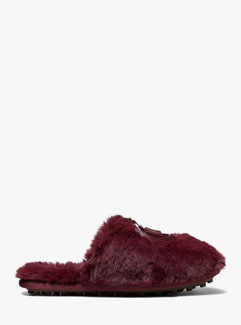 Ada Faux Fur Slipper in OXBLOOD | Michael Kors