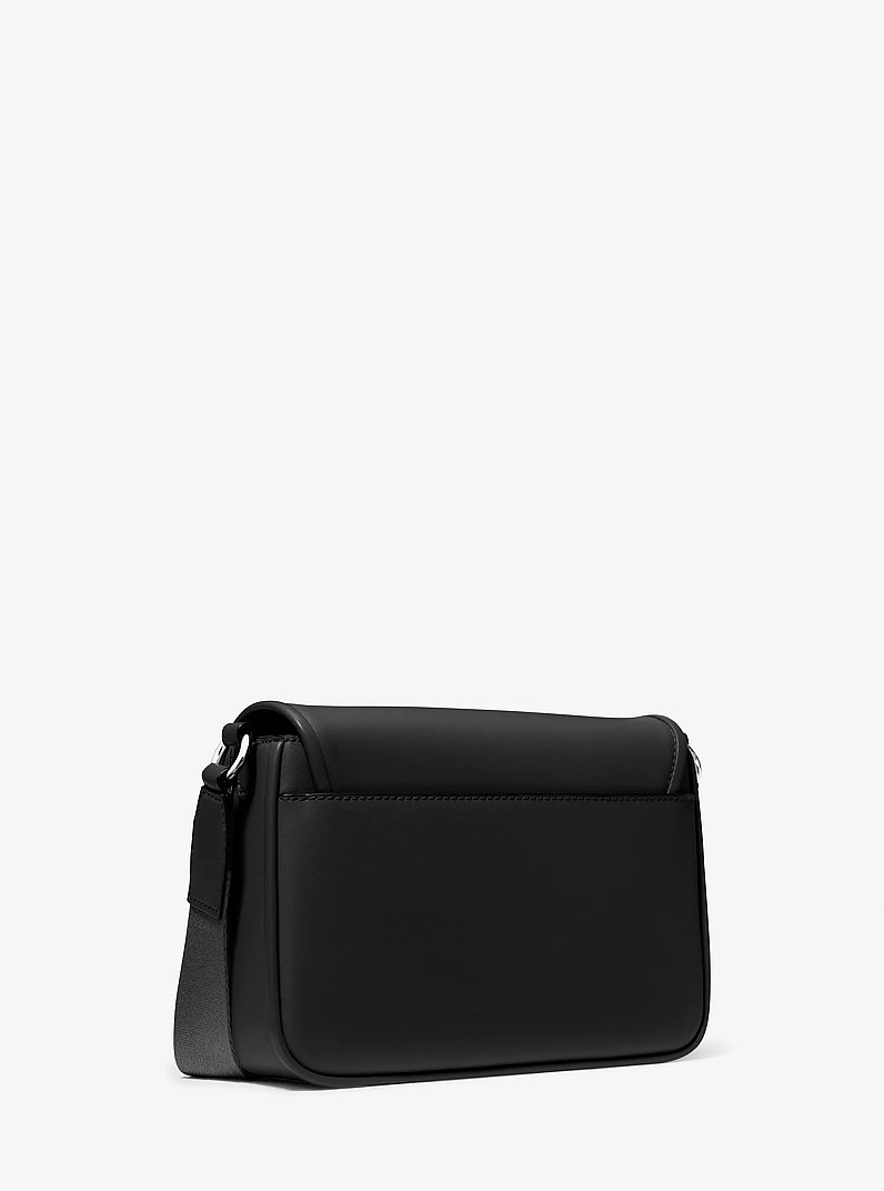 Bradshaw Medium Leather Messenger Bag in BLACK | Michael Kors