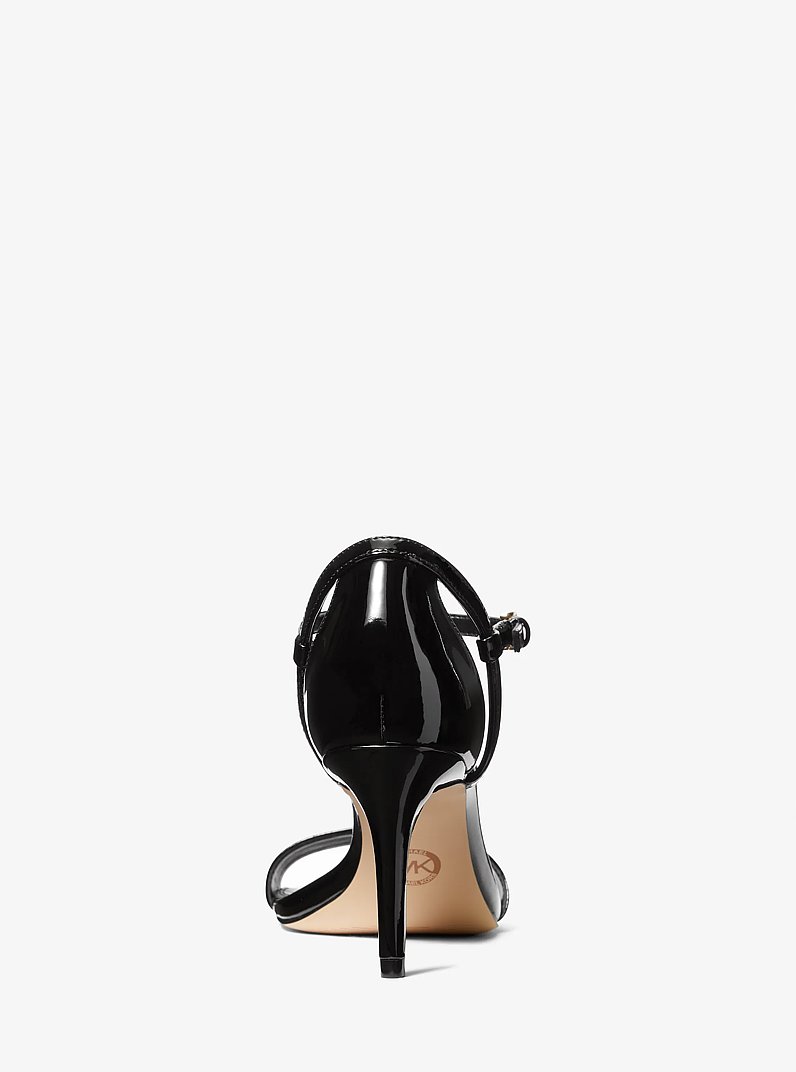 Simone Patent Sandal in BLACK | Michael Kors