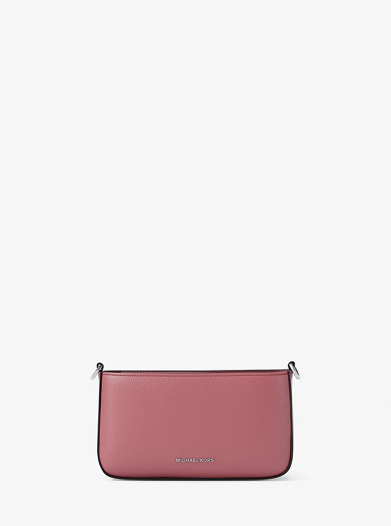Bryant Small Pebbled Leather Convertible Pochette in ROSEWOOD | Michael Kors