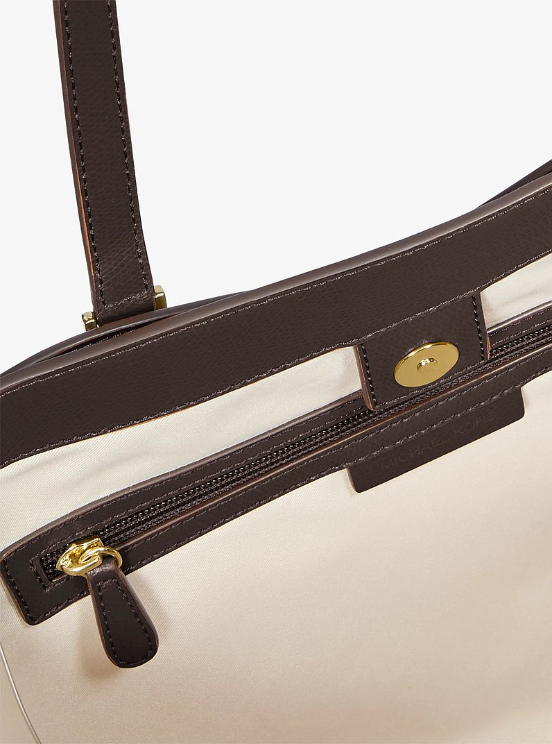 Taryn Large Leather Tote Bag in CHOCOLATE | Michael Kors