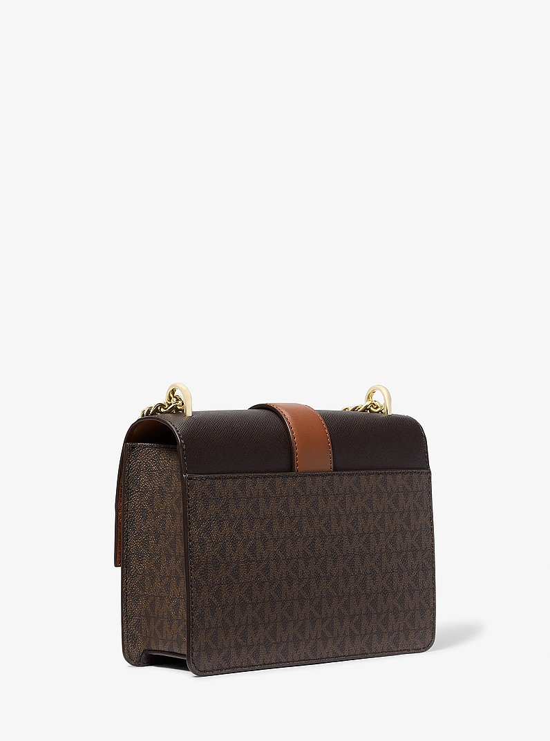 Bolso cruzado Greenwich peque&ntilde;o de bloques de color con logotipo de la marca in MARR&Oacute;N MULTICOLOR | Michael Kors