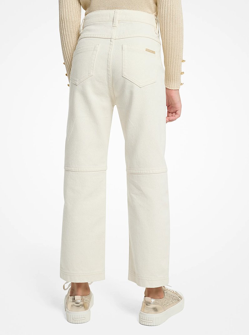 Embellished Denim Jeans in OFF WHITE | Michael Kors