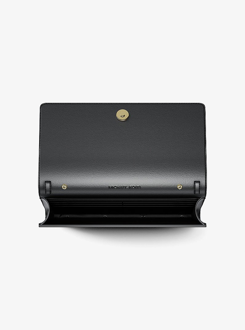 Carson Large Logo Debossed Wallet in BLACK | Michael Kors
