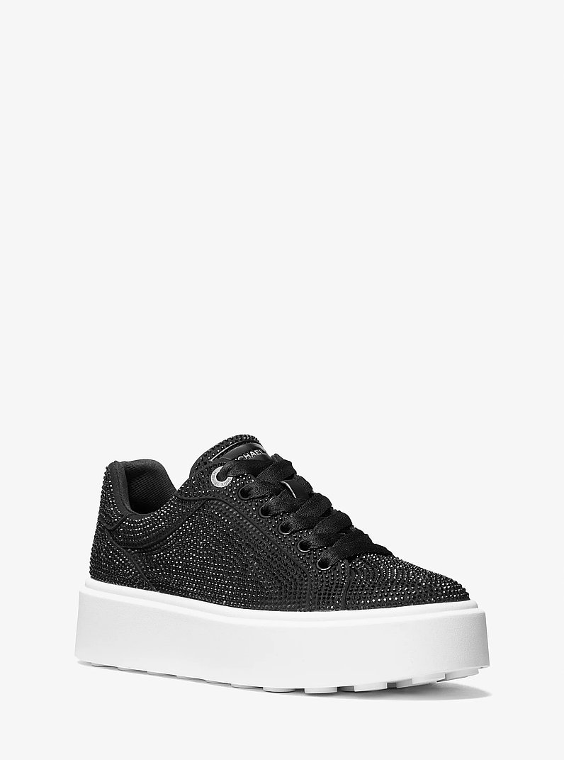 Romey Embellished Platform Sneaker in BLACK | Michael Kors