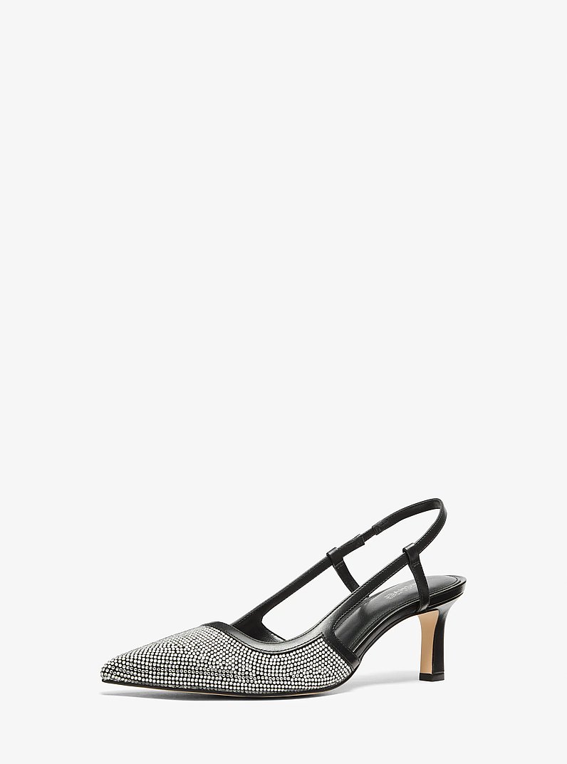 Alora Embellished Slingback Pump in BLACK | Michael Kors