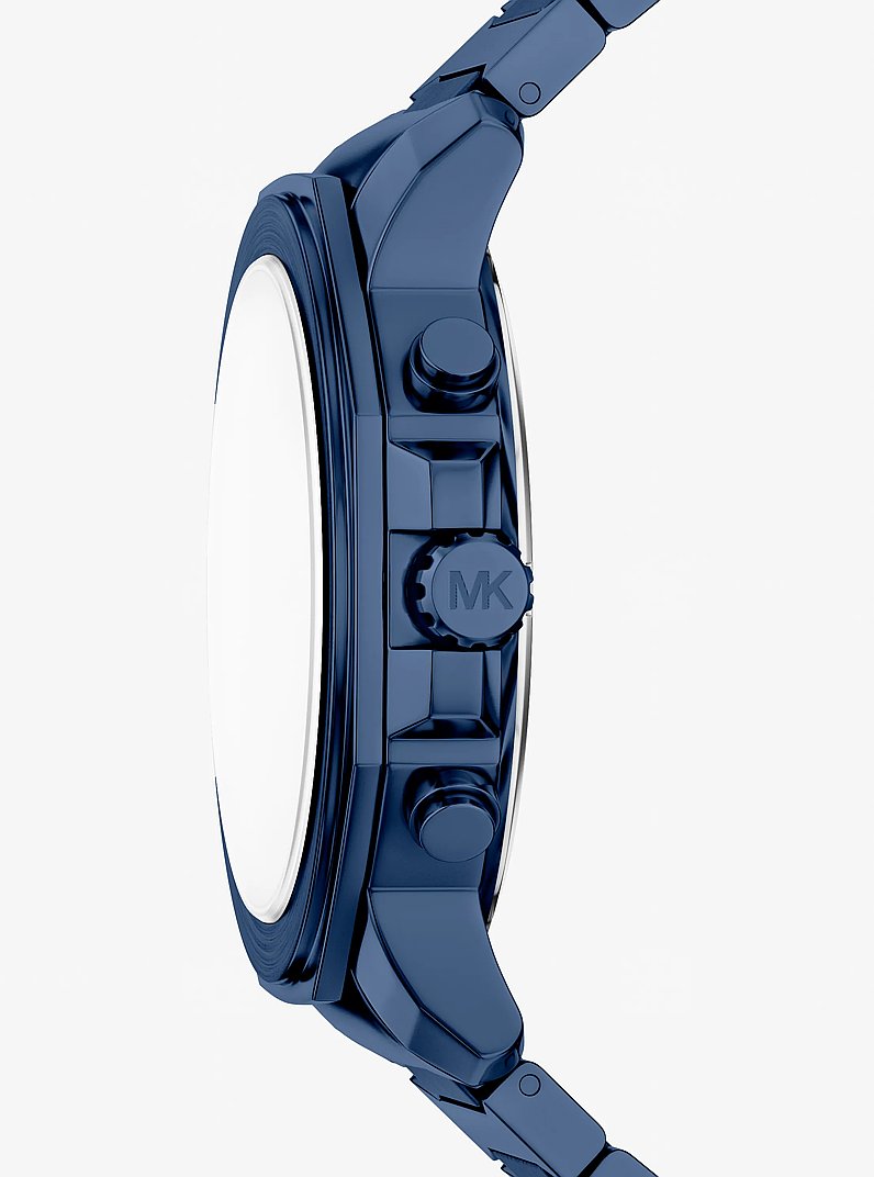 Oversized Prescott Blue-Tone Watch in NAVY | Michael Kors