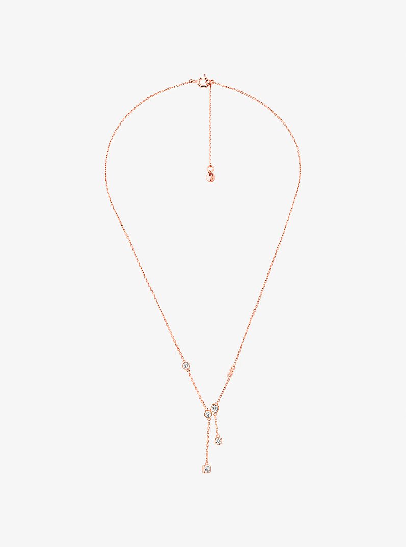 Collar con bisel de plata esterlina chapado en metales preciosos in DORADO ROSA | Michael Kors