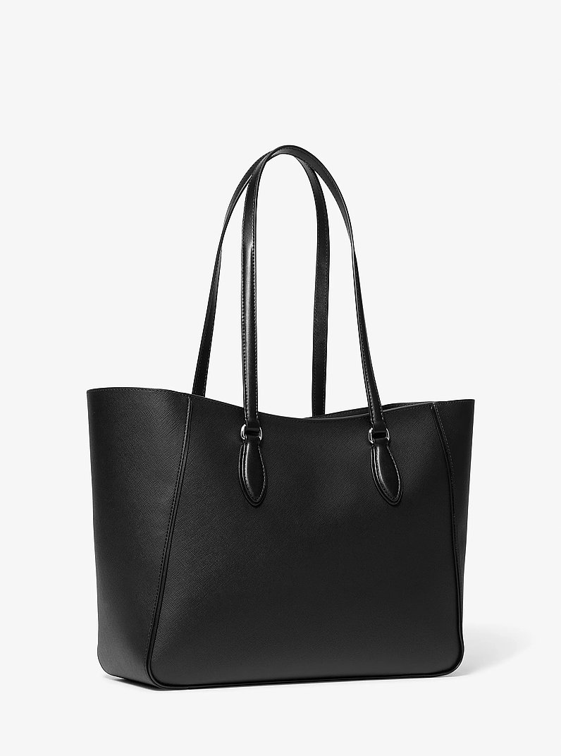 Jet Set Travel Large Smooth and Signature Logo 3-in-1 Tote Bag in BLACK | Michael Kors