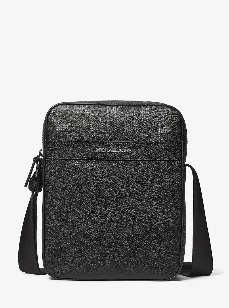 Cooper Signature Logo Flight Bag in BLACK | Michael Kors
