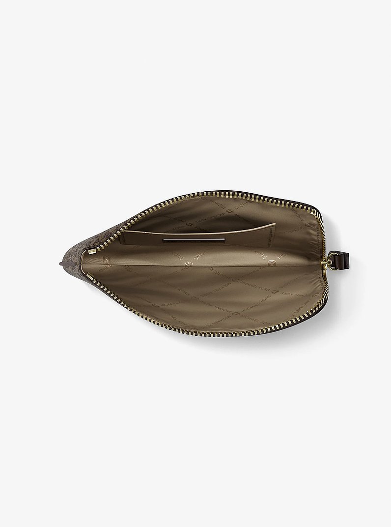 Jet Set Travel Small Signature Logo Wristlet in NUTMEG | Michael Kors [US]