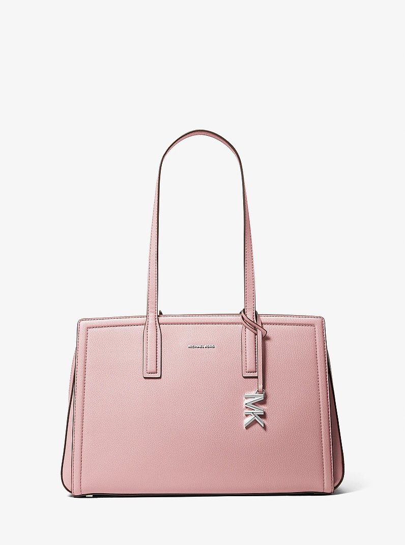 Bolso tote Laila mediano de piel granulada in ROSA AHUMADO | Michael Kors