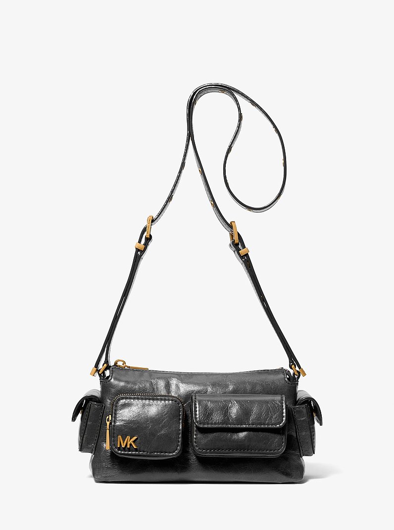 Dakota Small Leather Shoulder Bag in BLACK | Michael Kors