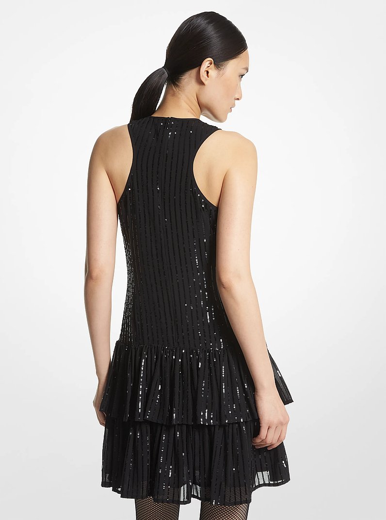 michael kors georgette pleated halter dress Pleated Georgette Halter Dress
