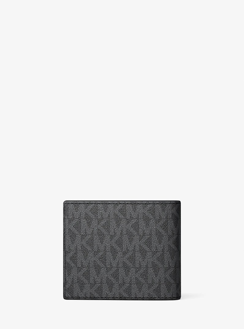 Cooper Embellished Signature Logo Billfold Wallet in BLACK | Michael Kors