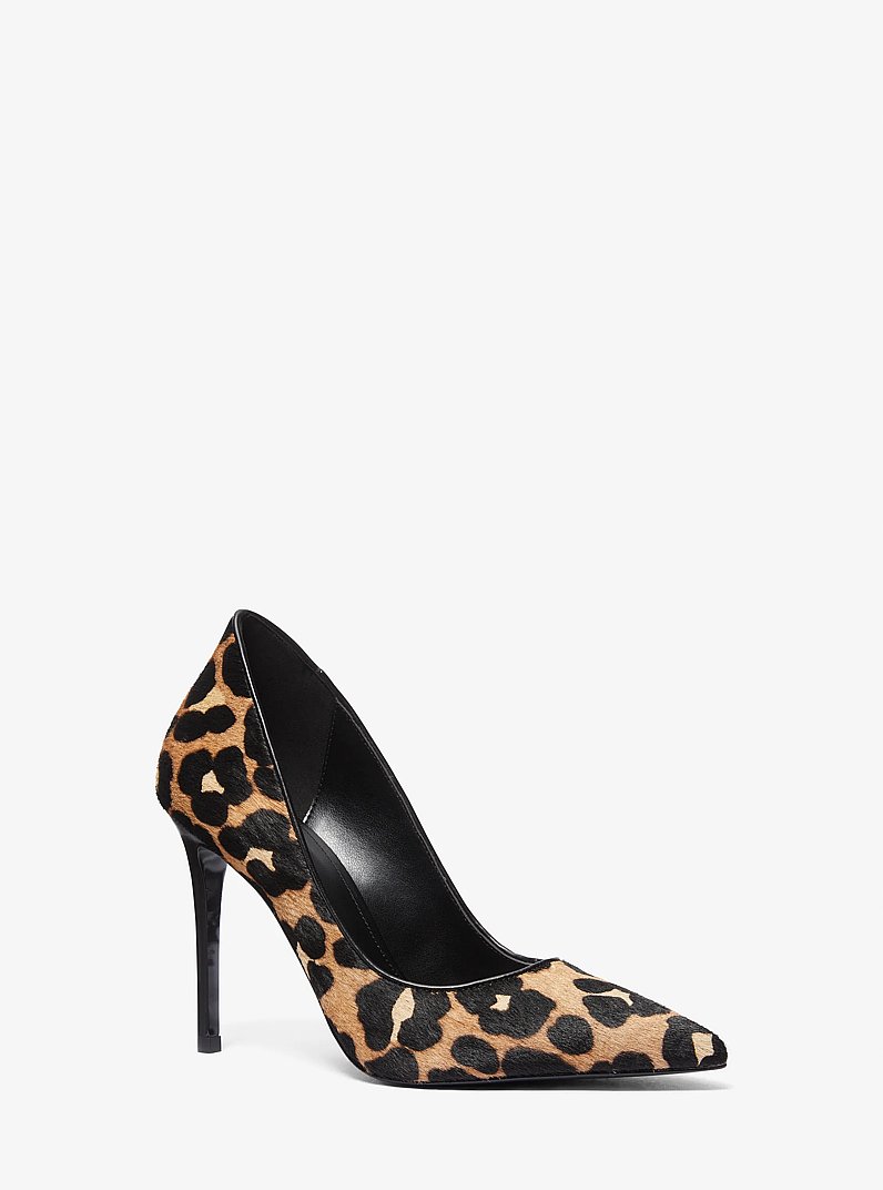 Escarpin Keke en poil de veau &agrave; imprim&eacute; l&eacute;opard in COMBINAISON NOIRE | Michael Kors