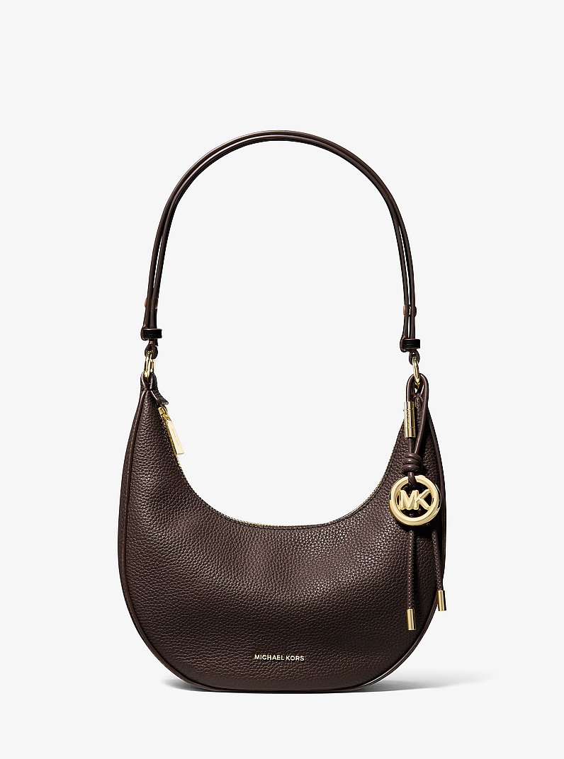 Nolita Small Pebbled Leather Convertible Pochette in CHOCOLATE | Michael Kors