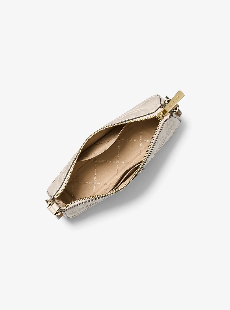 Jet Set Logo Embossed Leather Crossbody Bag with Case for Apple Airpods Pro&reg;