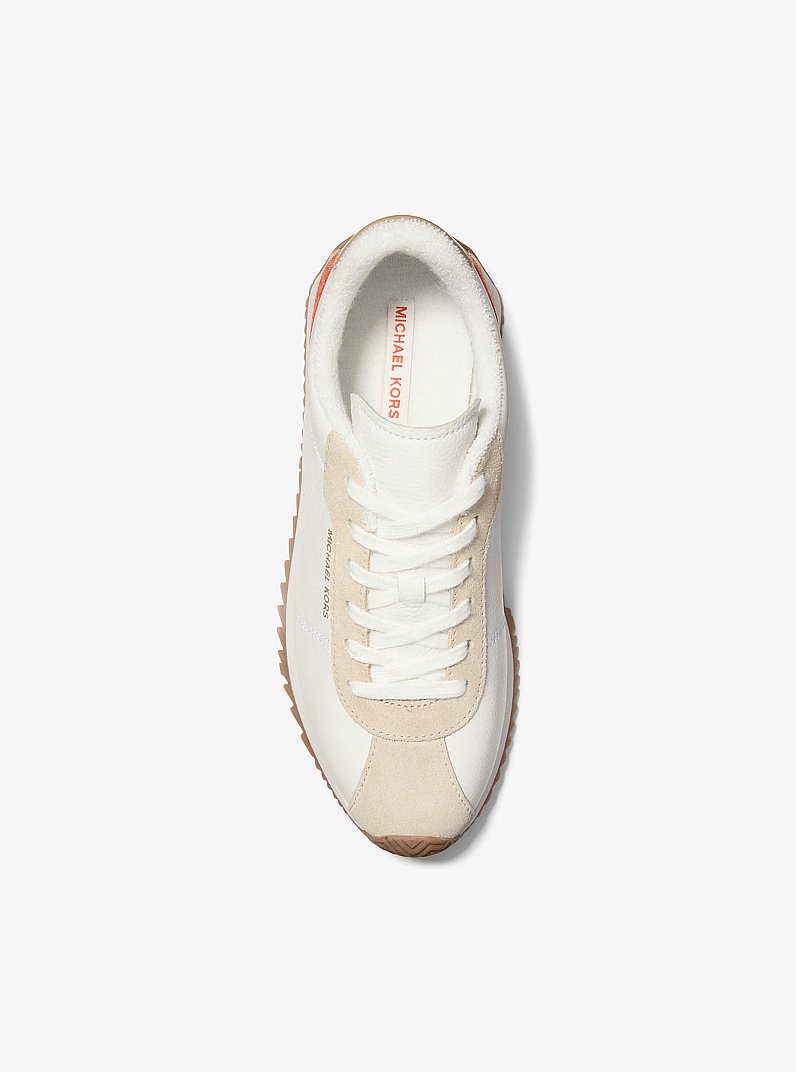 Sneaker Rhodes aus Leder in Blockfarben und Signature-Logostoff in MIMOSE | Michael Kors