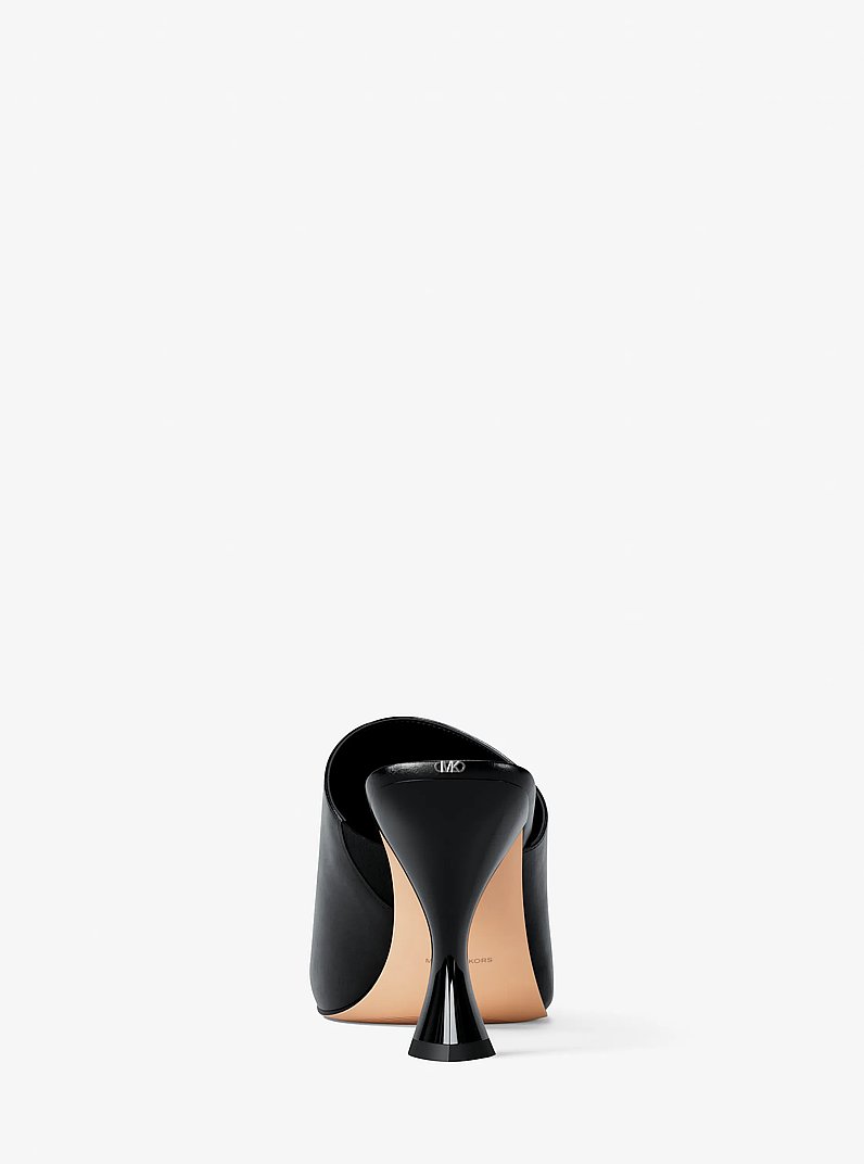 Haisley Leather Mule in BLACK | Michael Kors