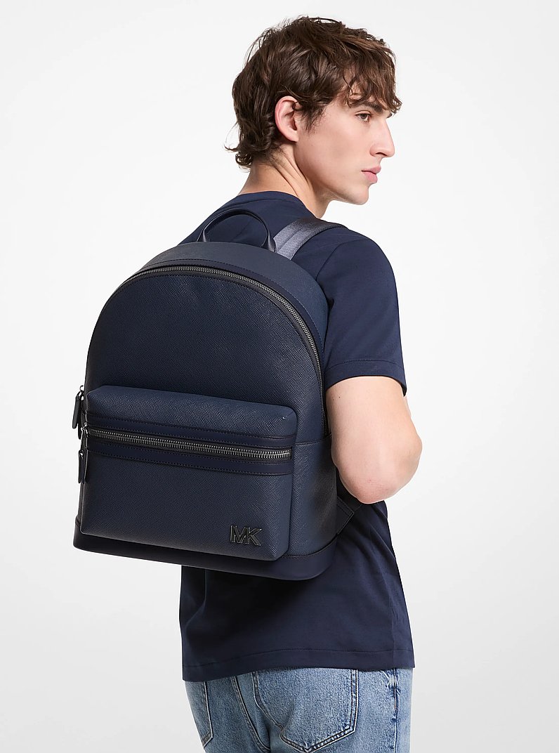 Edison Leather Backpack in NAVY | Michael Kors