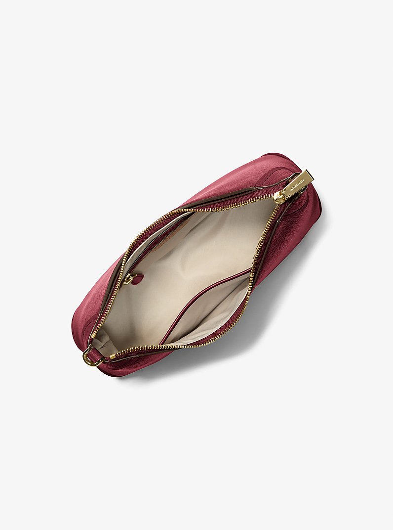 Jet Set Medium Leather Convertible Crossbody Bag in DEEP RED | Michael Kors