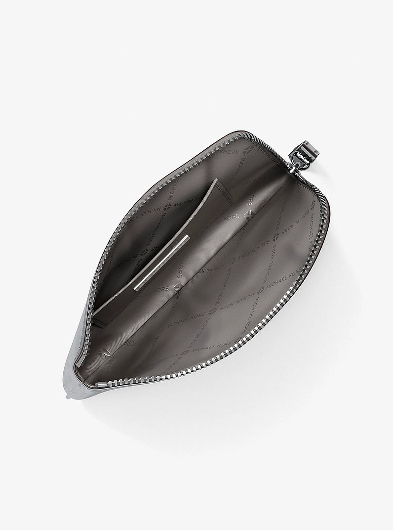 Bolso de pulsera Jet Set Travel peque&ntilde;o con acabado metalizado craquelado in PLATEADO | Michael Kors