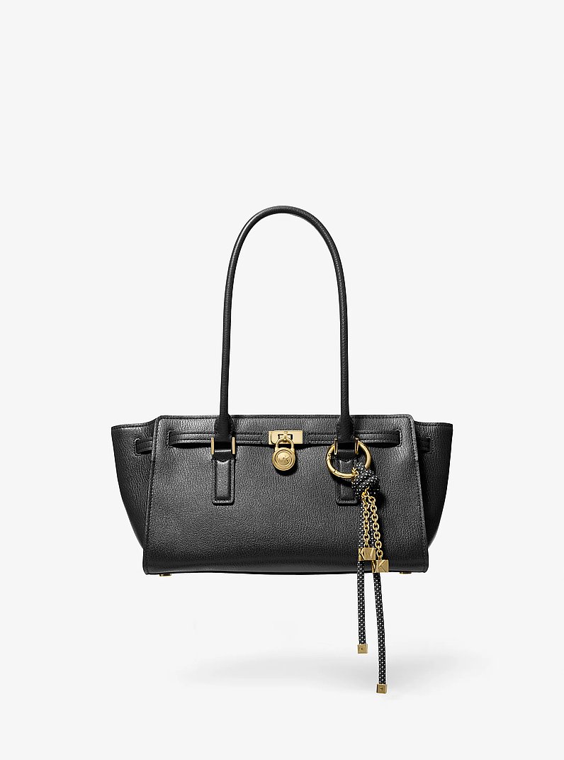 Hamilton Moderne Small Leather Satchel in BLACK | Michael Kors