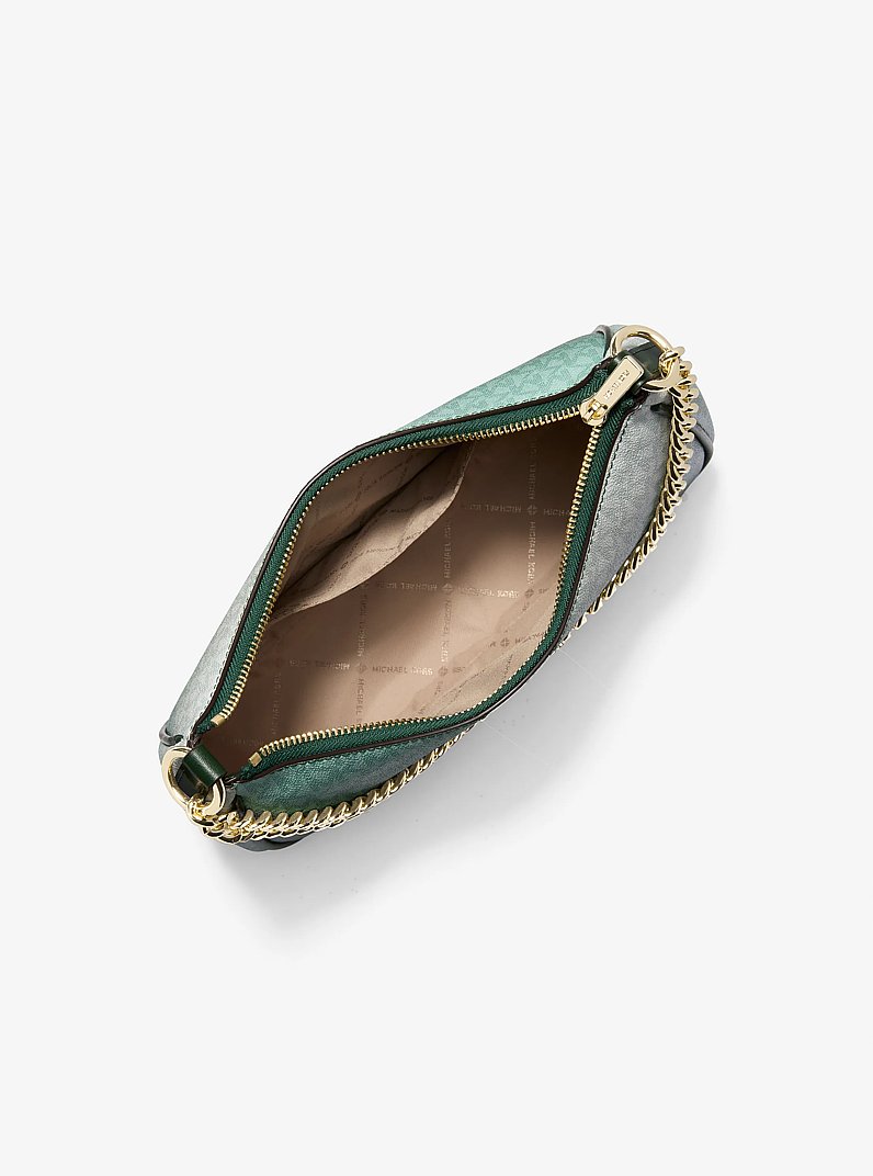 Jet Set Large Ombr&eacute; Signature Logo Pochette in MOSS MULTI | Michael Kors