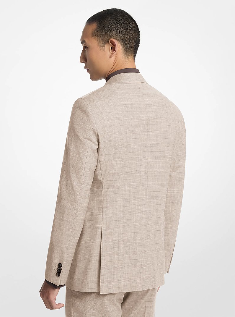 Wool Blend Flannel Blazer in BEIGE | Michael Kors