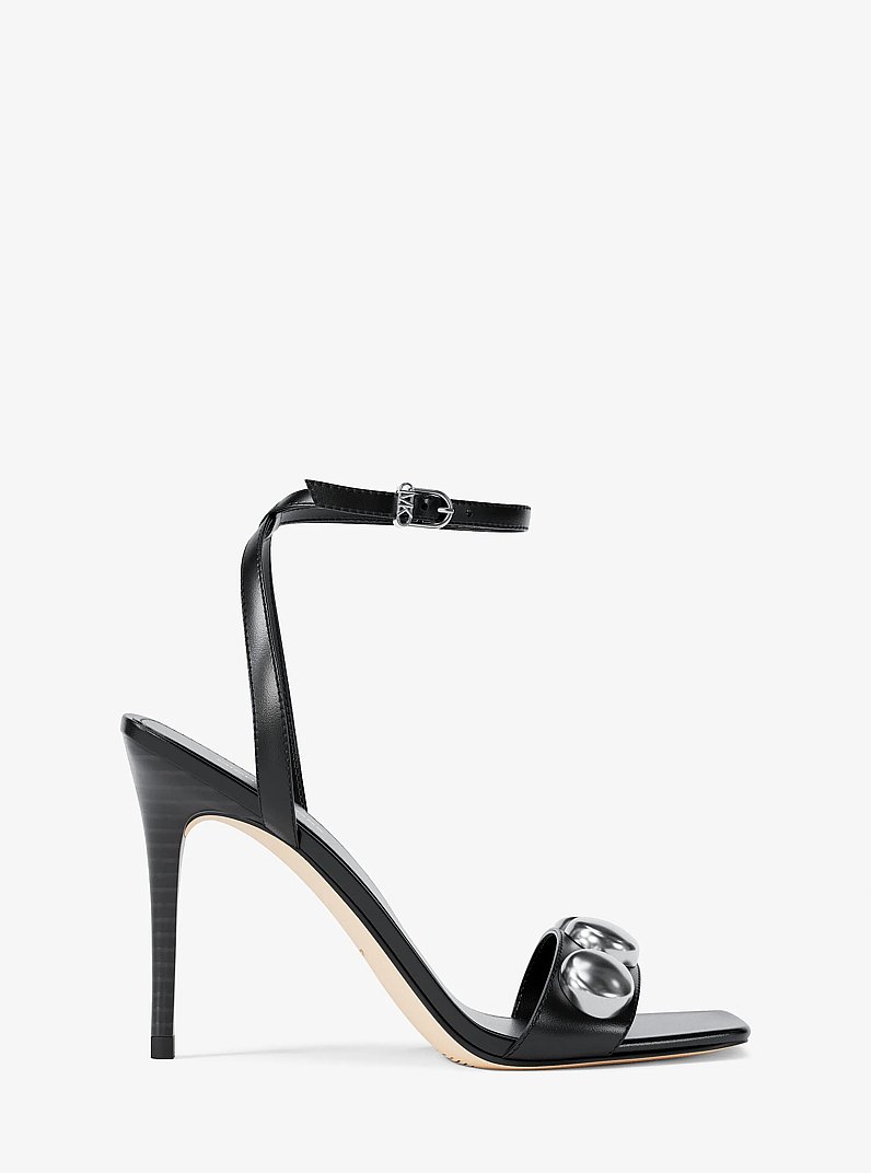 Sandale Liana aus Leder mit Nieten in SCHWARZ | Michael Kors