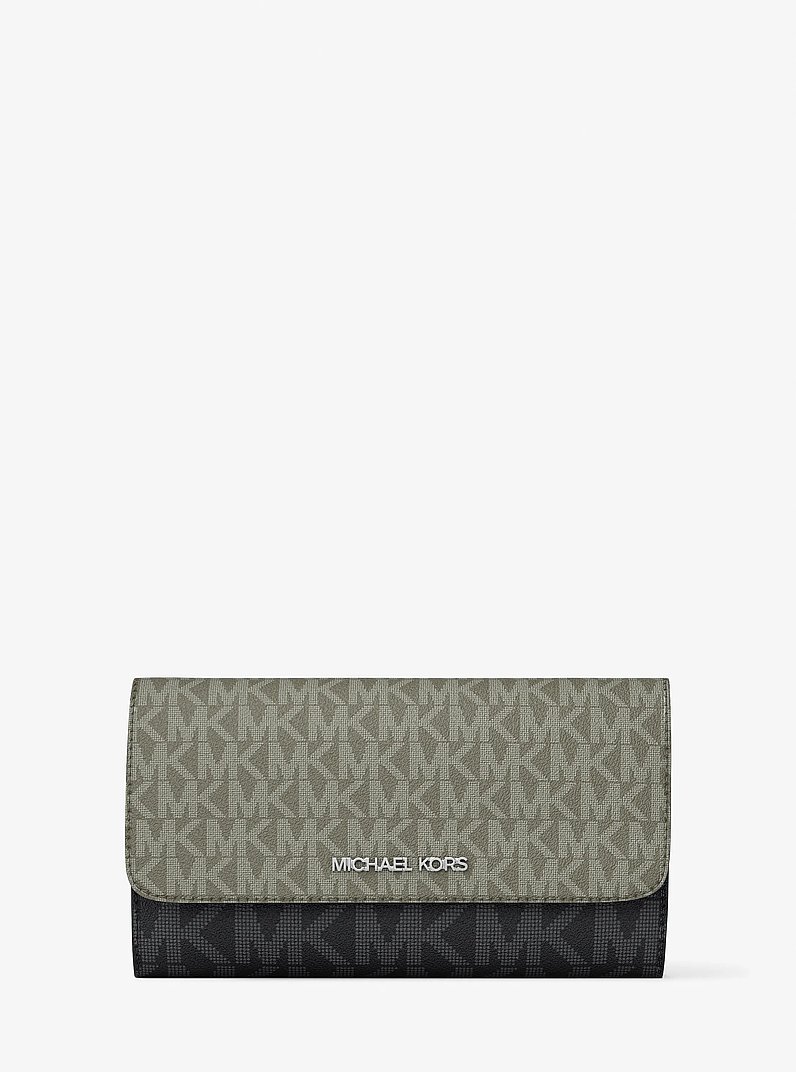 Jet Set Travel Signature Logo Tri-Fold Wallet