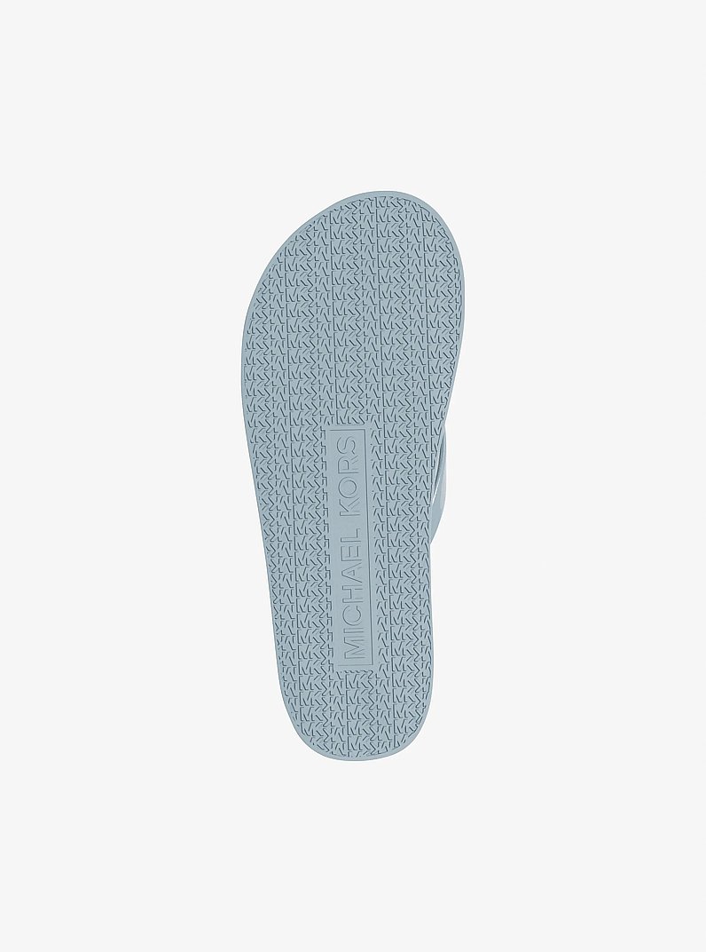 Bedford Printed Signature Logo Flip Flop in PALE OCEAN | Michael Kors