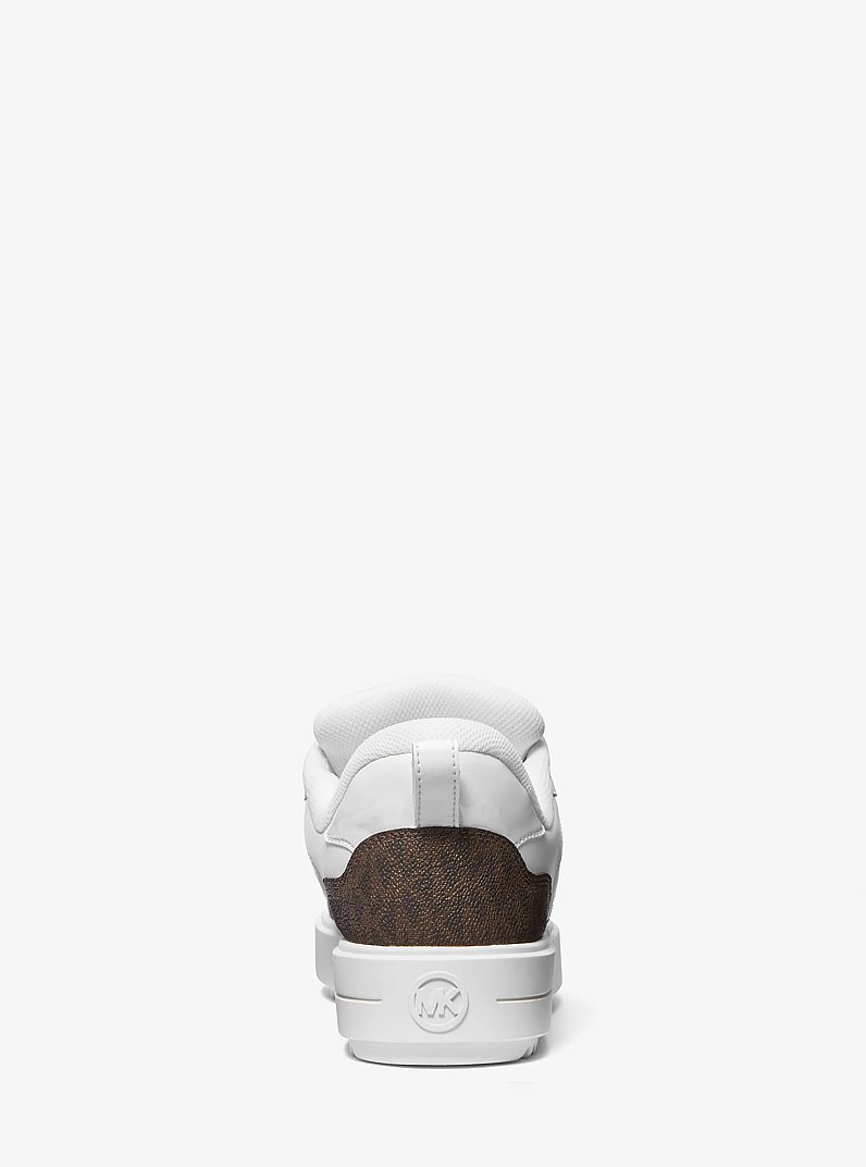 Rumi Leather and Logo Platform Sneaker