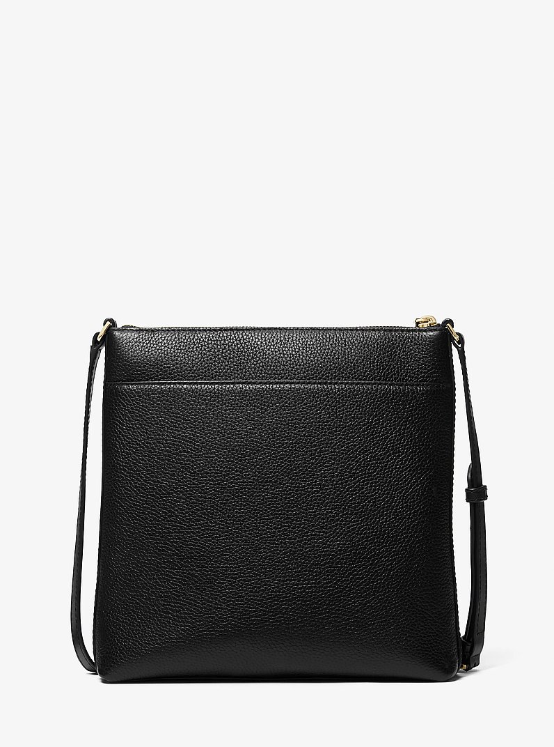 Bandolera Jet Set grande de cuero de grano in NEGRO | Michael Kors