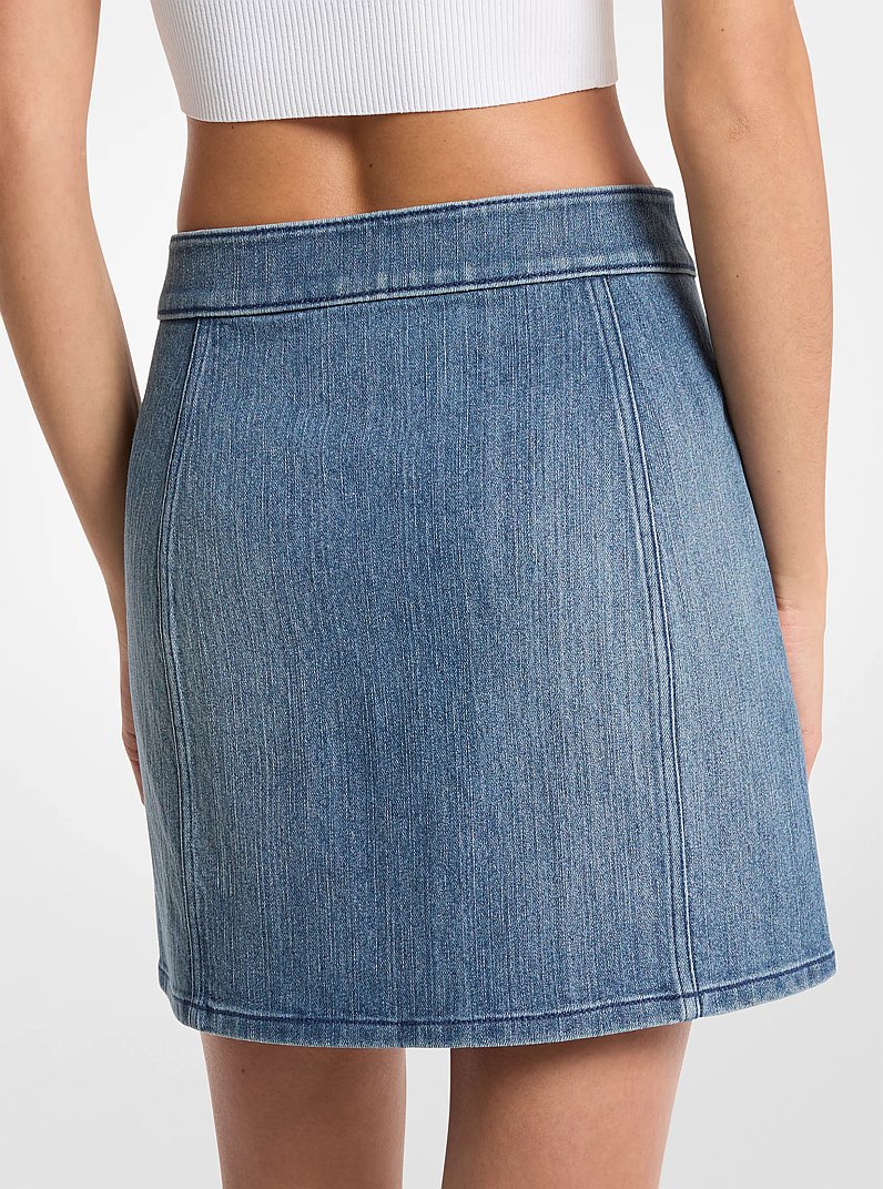 Carson Denim Mini Skirt in DUSK BLUE WASH | Michael Kors